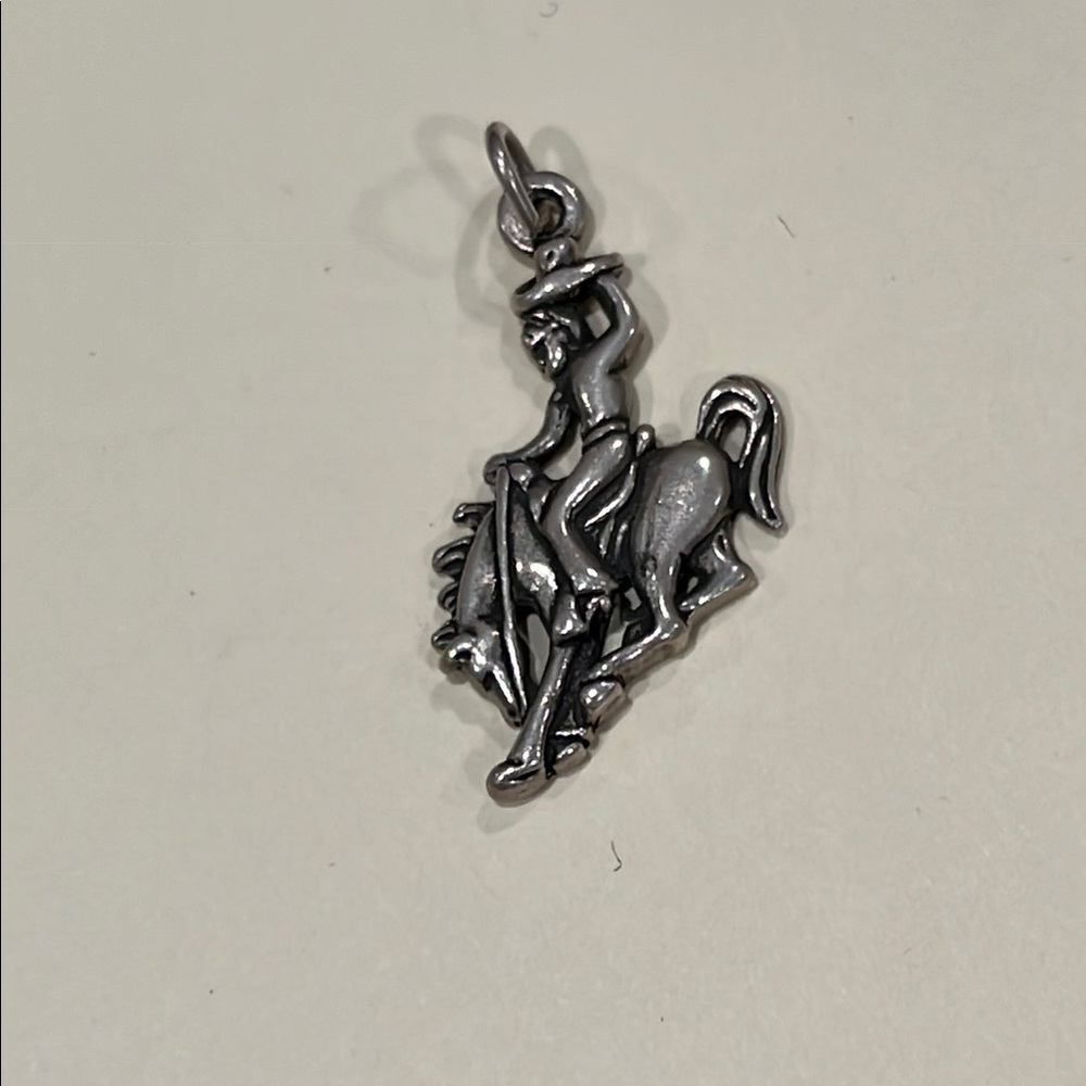 Silver cowboy pendent